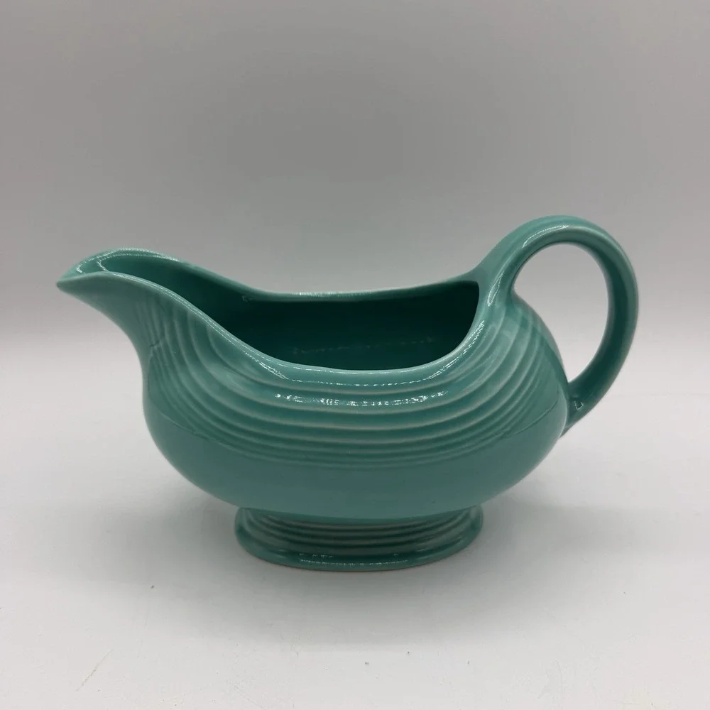 Vintage Fiesta Ware HLC Homer Laughlin Sauce Gravy‎ Boat Turquoise Blue Aqua USA